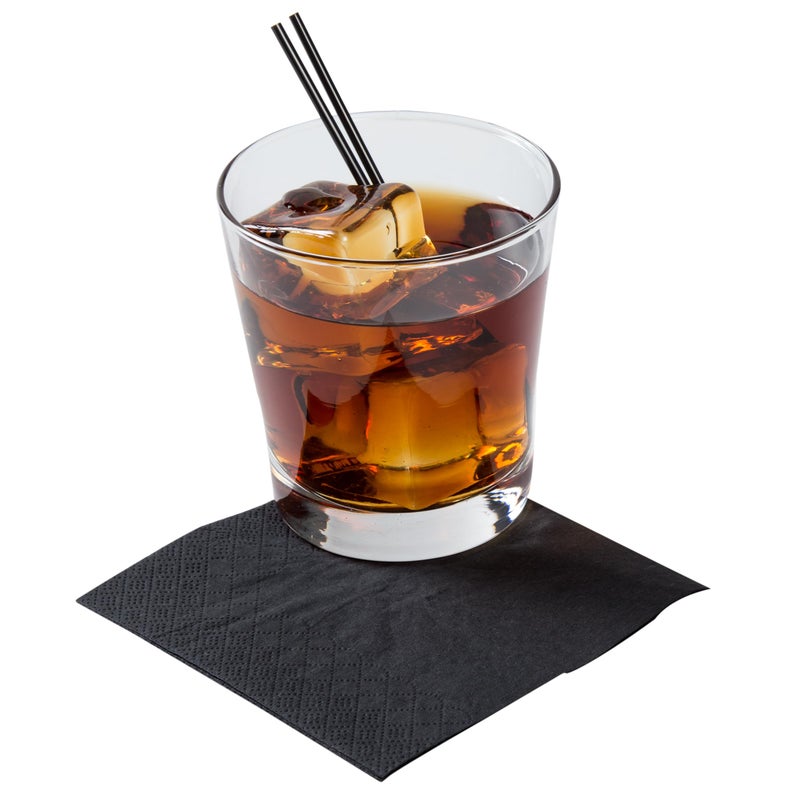 AmerCareRoyal 2-Ply Beverage Napkins - 9.5" x 9.5" - For Restaurants, Bars, and Catering, Bulk Disposable Cocktail Napkins, Black, Pack of 1000 - Image 5